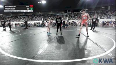 86 lbs Semifinal - William Craig, Cowboy Wrestling Club vs Wyler Allen, Scrap Yard Training