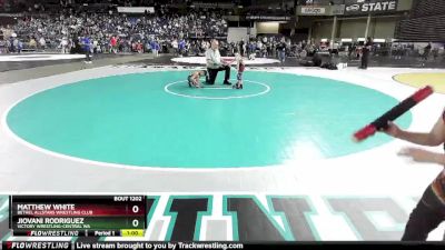 49 lbs Quarterfinal - Matthew White, Bethel AllStars Wrestling Club vs Jiovani Rodriguez, Victory Wrestling-Central WA