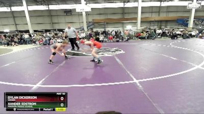 80 lbs Semifinal - Xander Edstrom, Madison Middle School vs Dylan Dickerson, Weiser