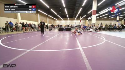 105 lbs 3rd Place - Janie Gerarde, Spartan Mat Club vs Jency Twee, Northside Amarillo Wrestling Club