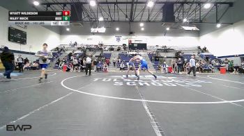140 lbs Semifinal - Wyatt Wildeson, Bartlesville High School vs Riley Beck, Moore Middle