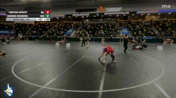 125 lbs Champ. Round 2 - Keston Spratt, Williamsburg vs Simone Downing, Decorah