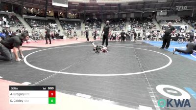 36 lbs Quarterfinal - Jackson Gregory, Tulsa Blue T Panthers vs Giselle Cablay, Total Kaos