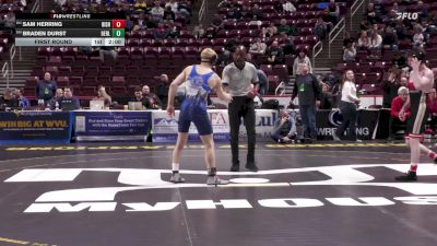 139 lbs First Round - Sam Herring, Bishop McCort vs Braden Durst, Berlin Brothersvalley