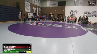 70 lbs Round 1 (6 Team) - Rylan Nieskens, Upton Middle School vs Justin Brown, Wright/HEM