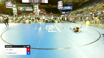 94 lbs Rnd Of 32 - Zachary Leto, FL vs Chase Watkinson, IA