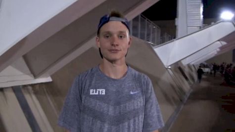 Drew Hunter after 8th fastest high school 1500m at Larry Ellis