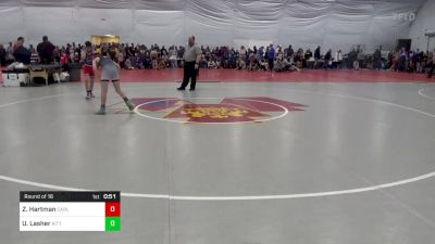 91 lbs Round Of 16 - Zander Hartman, Carlisle vs Urijah Lasher, Kittanning