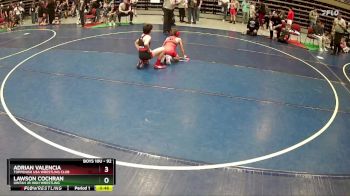 92 lbs Cons. Round 5 - Adrian Valencia, Toppenish USA Wrestling Club vs Lawson Cochran, Uintah Jr High Wrestling