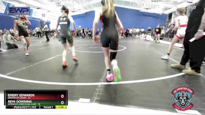 90 lbs Round 2 (4 Team) - Emery Edwards, Queens Of Chaos vs Remi Downing, OpenMats Wrestling Club