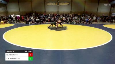 160 lbs Round Of 16 - Beau Priest, Bakersfield vs Bailey Holman, Poway