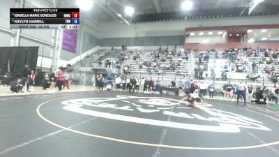 53 kg Cons. Quarters - Isabella Marie Gonzales, Iowa Womens Wrestling Club vs Kaylyn Harrill, The Best Wrestler