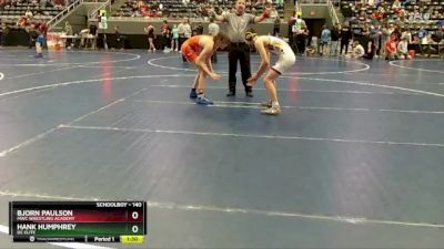 140 lbs Cons. Round 4 - Hank Humphrey, DC Elite vs Bjorn Paulson, MWC Wrestling Academy