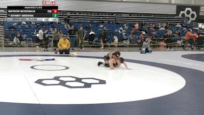 74 lbs Cons. Sub-semis - Johnny Messina vs Mayson Mcdonald, Parkersburg Cougars WC