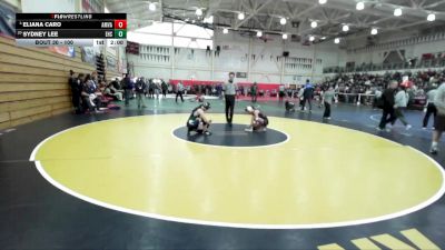 100 lbs Champ. Round 2 - Eliana Caro, Amador Valley vs Sydney Lee, Emerald High School