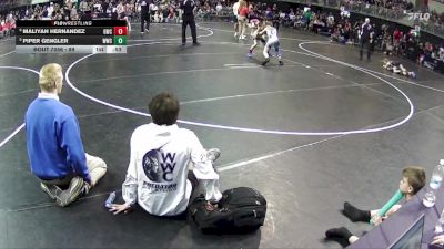 89 lbs Champ. Round 1 - Maliyah Hernandez, Gering Wrestling Club vs Piper Gengler, Wrestling With Character