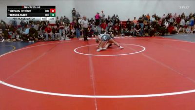 130 lbs 7th Place Match - Abigail Turner, Uintah vs Bianca Maez, Green River