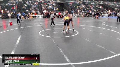 165 lbs Cons. Round 3 - Walker Heckendorf, Western Colorado University vs Hunter Harris, Fort Hays State