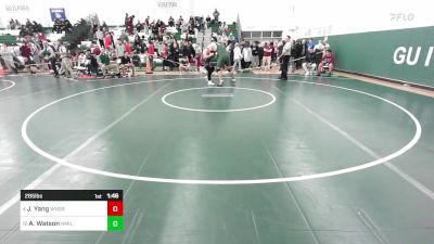 285 lbs Quarterfinal - Jaxon Yang, Windsor vs Aiden Watson, New Milford