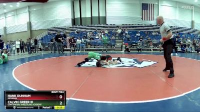 63 lbs Cons. Round 3 - Hank Dunham, Michigan vs Calvin Greer Iii, Contenders Wrestling Academy