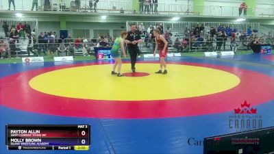 50kg 5th Place Match - Payton Allin, Swift Current Titans WC vs Molly Brown, Island Wrestling Academy