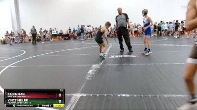 72 lbs Round 9 (10 Team) - Kasen Karl, Missouri Outlaws vs Vince Miller, Pedraza Wrestling