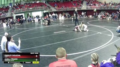 46-48 lbs Quarterfinal - Karla Prado, Nebraska Boyz vs Paisley Dolezal, CWO