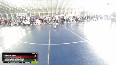 42 lbs Cons. Round 4 - Rockwell Robinson, Sanderson Wrestling Academy vs Ridger Rich, Champions Wrestling Club