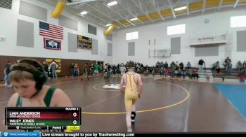 145 lbs Round 2 - Liam Anderson, Worland Middle School vs Wiley Jones, Thermopolis Middle School