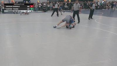 138 lbs Champ. Rd Of 16 - Brogan Sendele, Hononegah Wrestling Club vs Hunter Young, Champions Wrestling Club