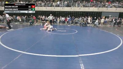 136 lbs Consi Of 8 #1 - Holden Deller, Red Lion vs Brayden Kratz, Gilbertsville