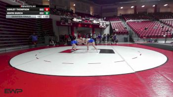 145 lbs Quarterfinal - Ashley Thompson, Rogers High School Girls vs Jentri Burch, Oologah