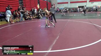 55 lbs Cons. Round 1 - Kellen Willis, Tennessee Valley Wrestling vs Cooper Whorton, Beauregard Swarm