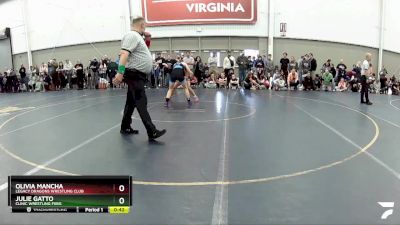 97-104 lbs Semifinal - Olivia Mancha, Legacy Dragons Wrestling Club vs Julie Gatto, Clinic Wrestling FXBG