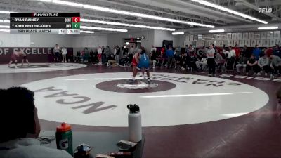 197 lbs 3rd Place Match - John Bettencourt, Johnson & Wales vs Ryan Rainey, Central