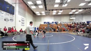 125 lbs Semis & 3rd Wb (16 Team) - Tallon Chambers, Fresno City College vs Dakota Sanders, College Of The Redwoods
