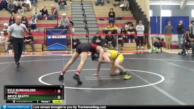 125 lbs Quarterfinal - Bryce Beatty, Millersville vs Kyle Burkholder, Seton Hill