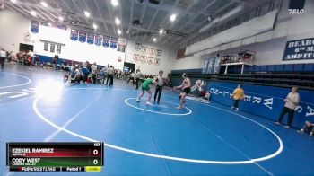 157 lbs Cons. Round 3 - Cody West, Lander Valley vs Ezekiel Ramirez, Buffalo