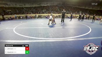 70 lbs Round Of 16 - Jayzlynn Johnson, Chickasha Youth Wrestling vs Corbin Hawkins, Noble Takedown Club