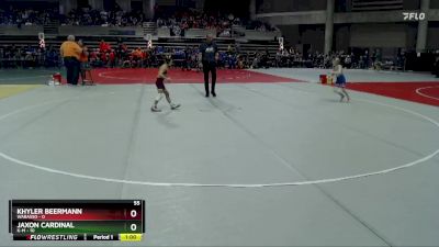 55 lbs Placement (4 Team) - Jaxon Cardinal, K-M vs Khyler Beermann, Wabasso