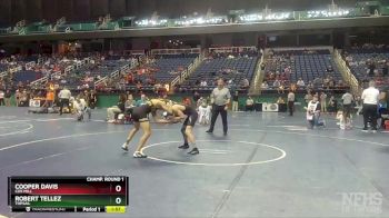 4A 126 lbs Champ. Round 1 - Cooper Davis, Cox Mill vs Robert Tellez, Topsail