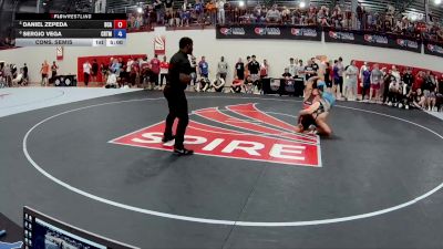 65 kg Cons. Semis - Daniel Zepeda, Daniel Cormier Academy vs Sergio Vega, Cowboy RTC/ Titan Mercury Wrestling Club (TMWC)