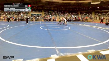 100 lbs Consi Of 4 - Ezekiel Mashburn, Collinsville Cardinal Youth Wrestling vs Logan Kaiser, Team Tulsa Wrestling Club