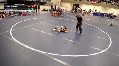 Girls K-8 - 52 Darla Krause, Farmville-Girls vs Claire Rahman, PEM-Girls