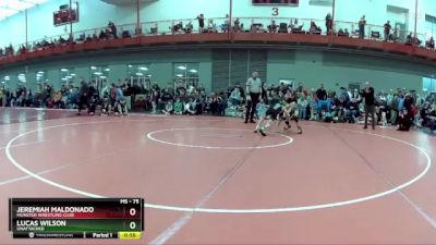 75 lbs Champ. Round 1 - Jeremiah Maldonado, Munster Wrestling Club vs Lucas Wilson, Unattached