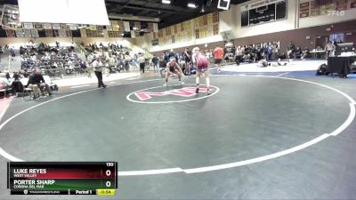 150 lbs Cons. Round 4 - Luke Reyes, West Valley vs Porter Sharp, Corona Del Mar