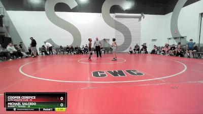 70 lbs Round 3 (8 Team) - Miguel Sanders, Burnett Trained vs Brantley Sams, Patriots Wrestling Club