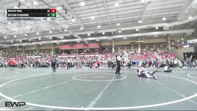 76 lbs Cons. Round 2 - Malin Riel, Ark City vs Myles Flesner, Team Tulsa