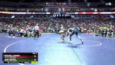 3A-215 lbs 7th Place Match - Mitchell Grider, Ankeny Centennial vs Jean Ngoma, Xavier, Cedar Rapids