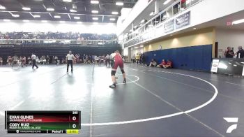 285 lbs Champ. Round 3 - Evan Glines, Sacramento City College vs Cody Ruiz, Modesto Junior College